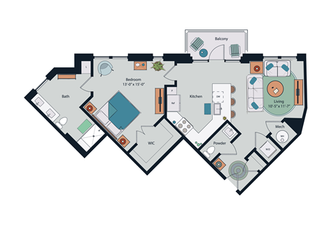 Society at Laurens A14 Floor Plan